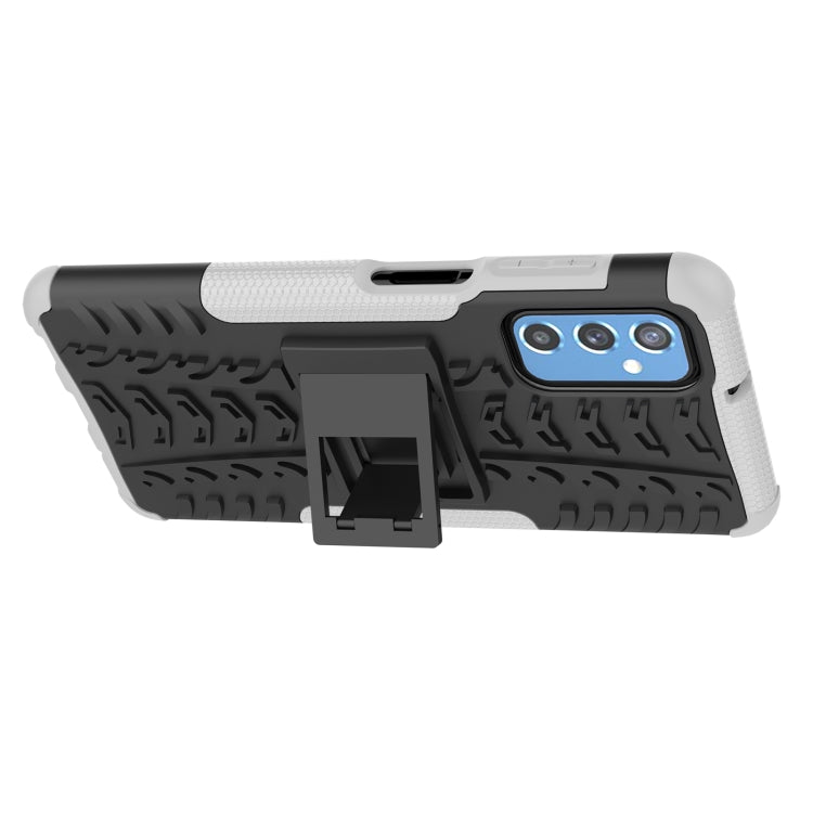 For Samsung Galaxy M52 5G Tire Texture TPU + PC Phone Case with Holder