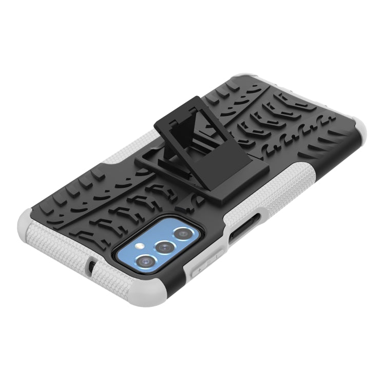 For Samsung Galaxy M52 5G Tire Texture TPU + PC Phone Case with Holder