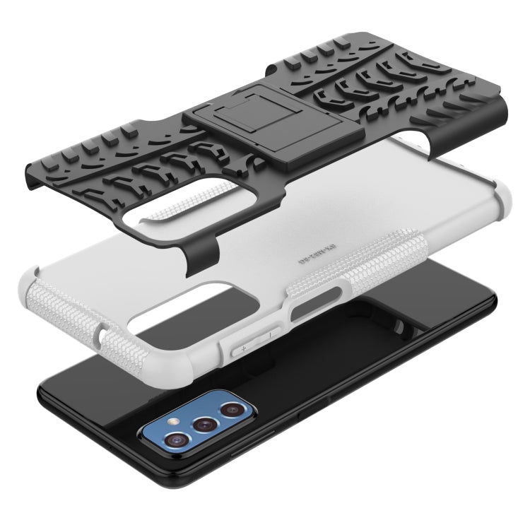 For Samsung Galaxy M52 5G Tire Texture TPU + PC Phone Case with Holder