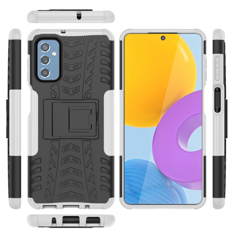 For Samsung Galaxy M52 5G Tire Texture TPU + PC Phone Case with Holder