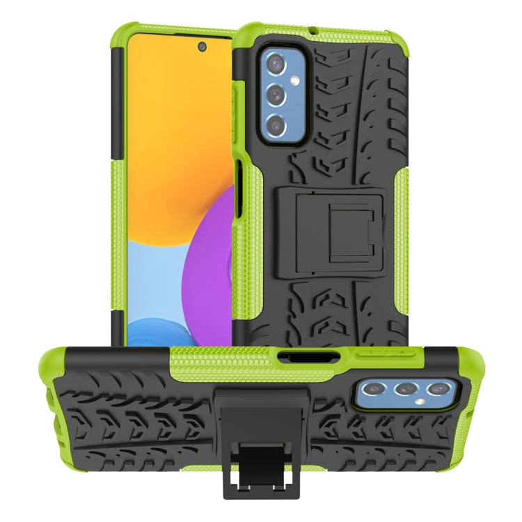 For Samsung Galaxy M52 5G Tire Texture TPU + PC Phone Case with Holder