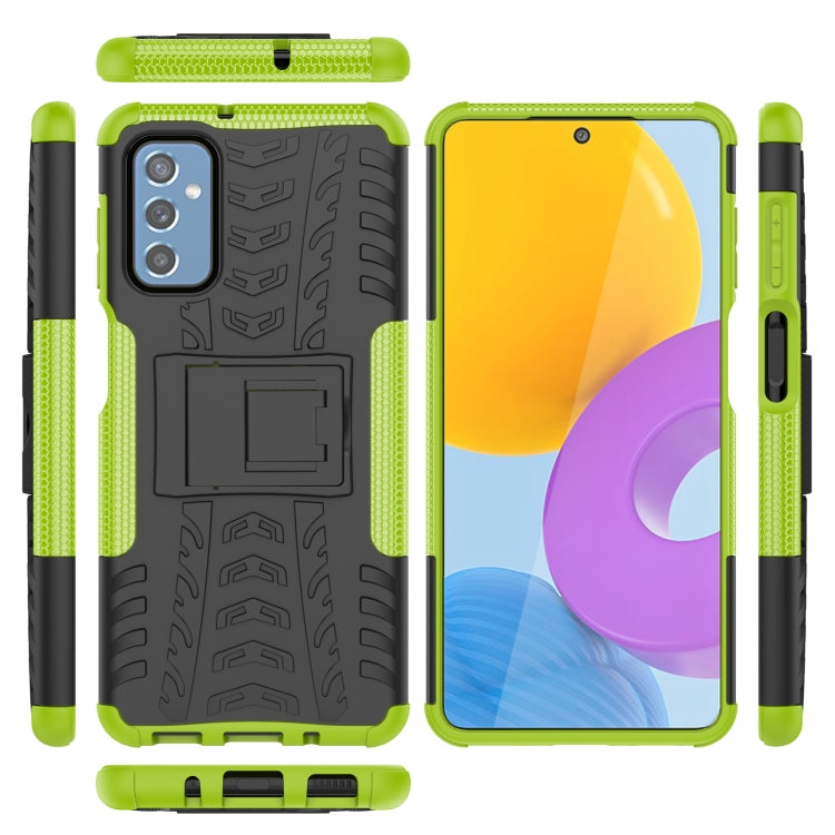 For Samsung Galaxy M52 5G Tire Texture TPU + PC Phone Case with Holder