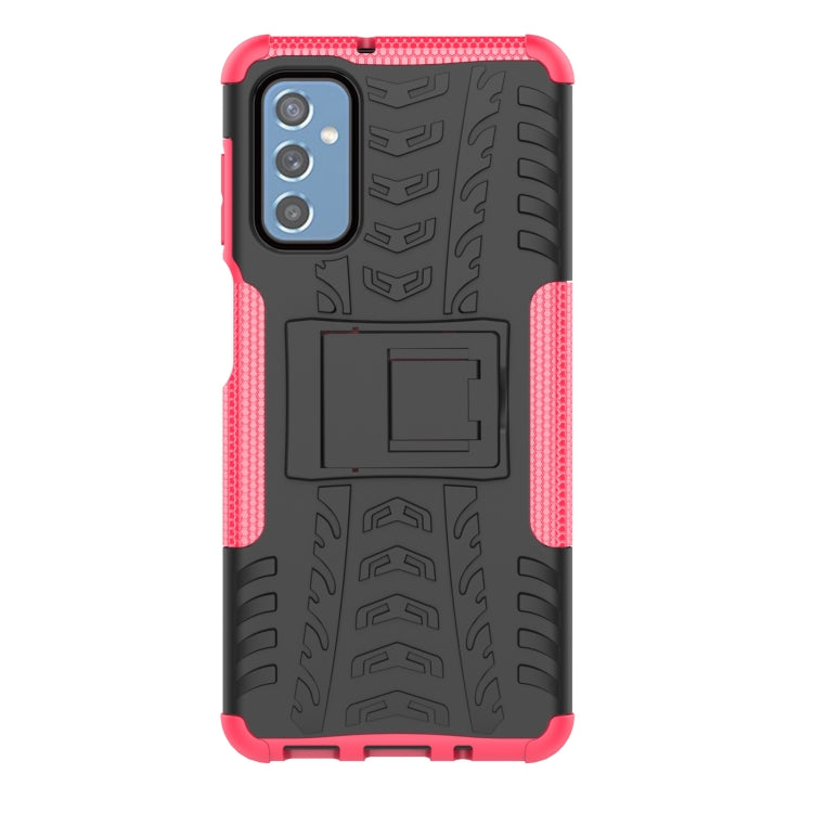For Samsung Galaxy M52 5G Tire Texture TPU + PC Phone Case with Holder