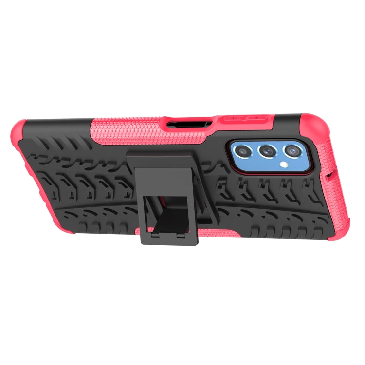For Samsung Galaxy M52 5G Tire Texture TPU + PC Phone Case with Holder