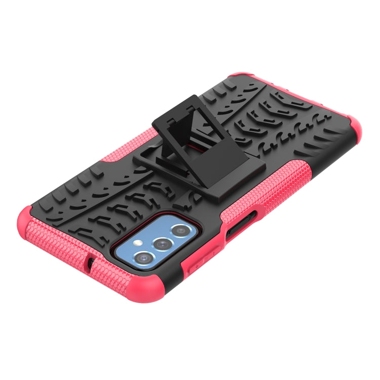 For Samsung Galaxy M52 5G Tire Texture TPU + PC Phone Case with Holder