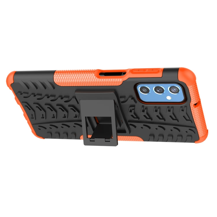 For Samsung Galaxy M52 5G Tire Texture TPU + PC Phone Case with Holder