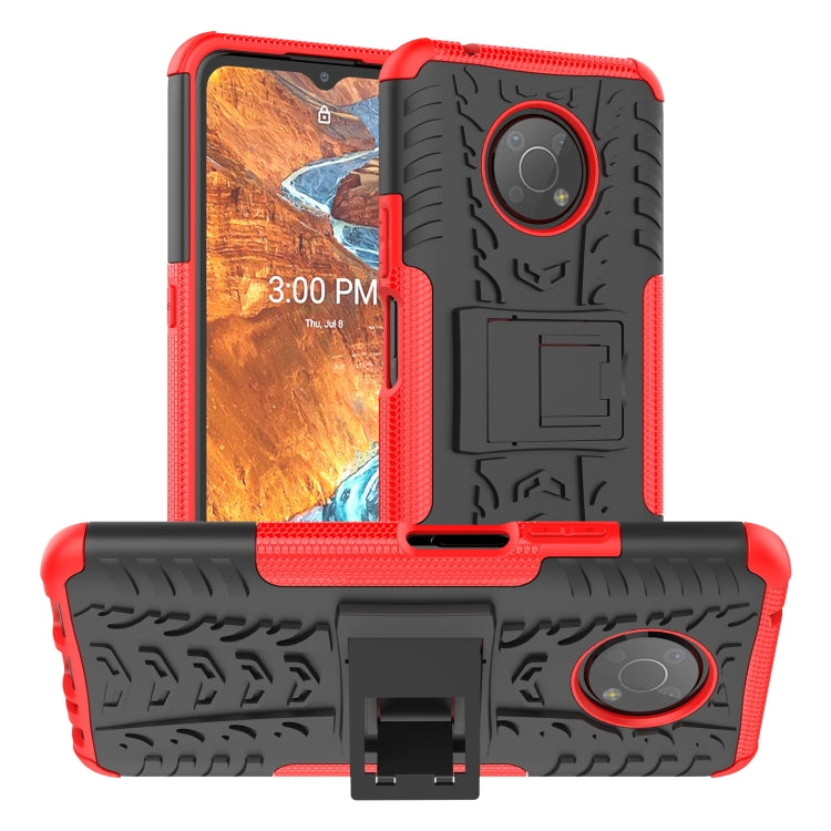 For Nokia G300 Tire Texture TPU + PC Phone Case with Holder