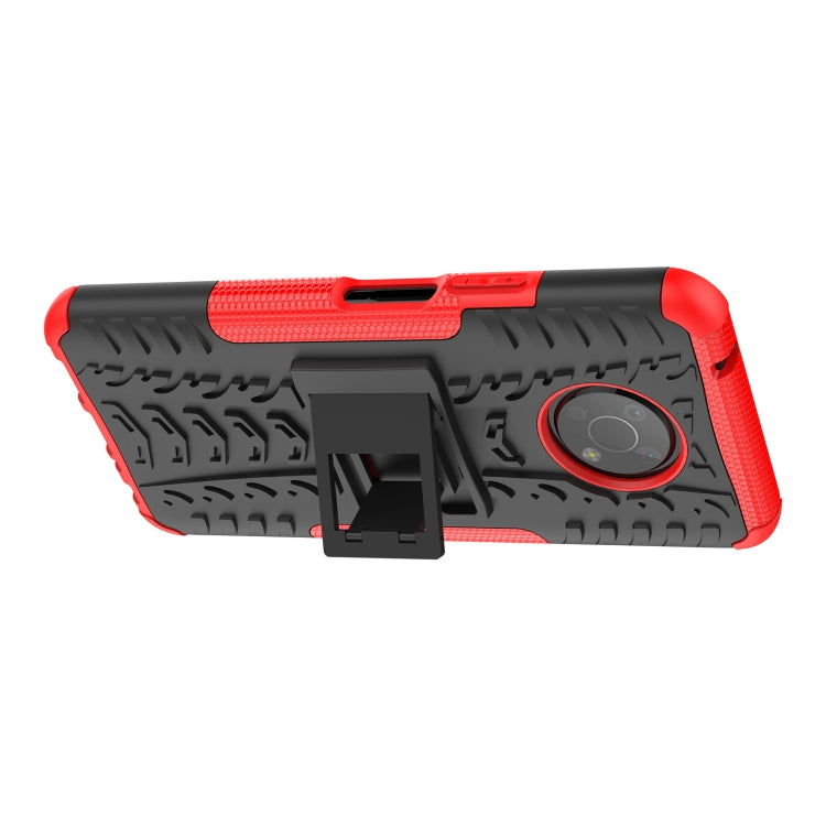 For Nokia G300 Tire Texture TPU + PC Phone Case with Holder