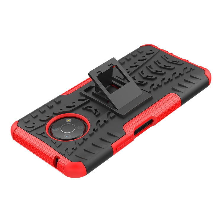 For Nokia G300 Tire Texture TPU + PC Phone Case with Holder