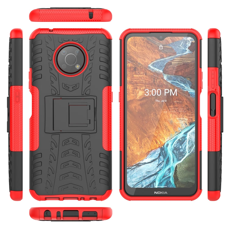 For Nokia G300 Tire Texture TPU + PC Phone Case with Holder
