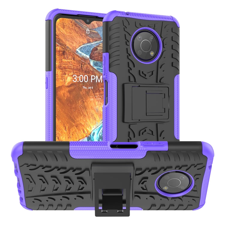 For Nokia G300 Tire Texture TPU + PC Phone Case with Holder