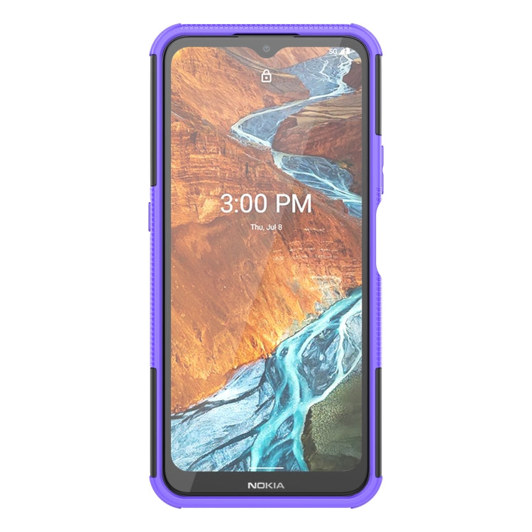 For Nokia G300 Tire Texture TPU + PC Phone Case with Holder