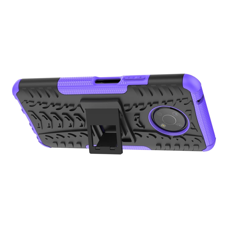 For Nokia G300 Tire Texture TPU + PC Phone Case with Holder