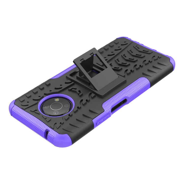 For Nokia G300 Tire Texture TPU + PC Phone Case with Holder