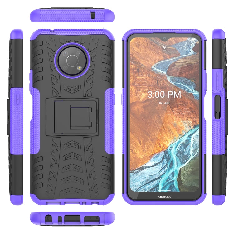 For Nokia G300 Tire Texture TPU + PC Phone Case with Holder