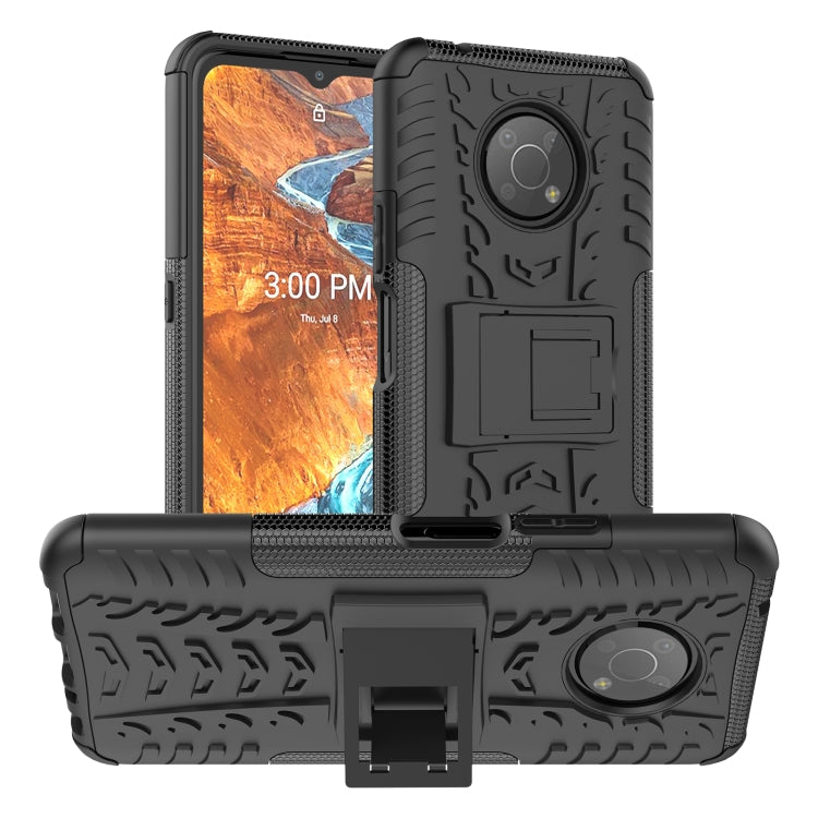 For Nokia G300 Tire Texture TPU + PC Phone Case with Holder