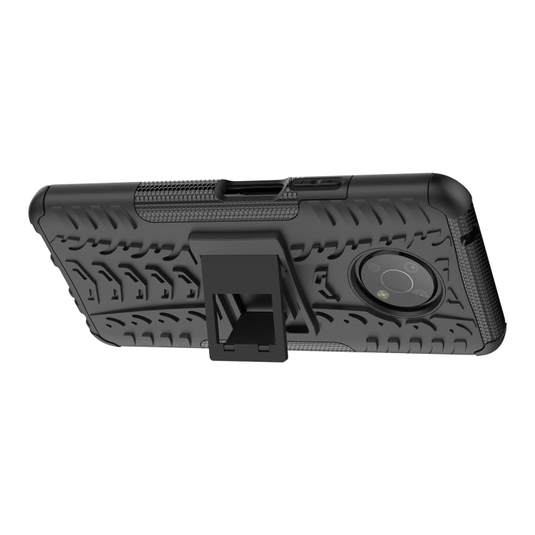 For Nokia G300 Tire Texture TPU + PC Phone Case with Holder