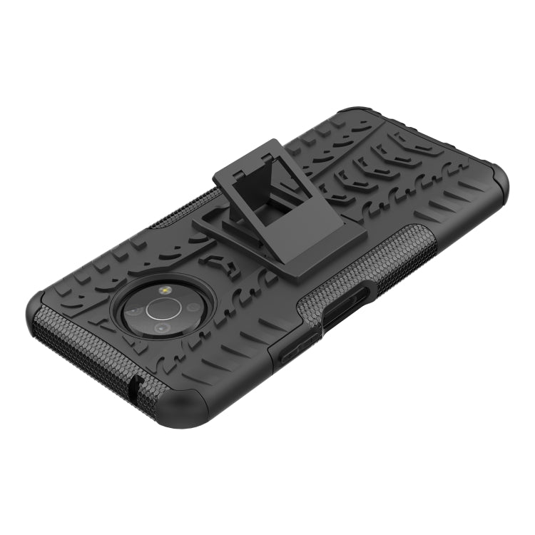 For Nokia G300 Tire Texture TPU + PC Phone Case with Holder