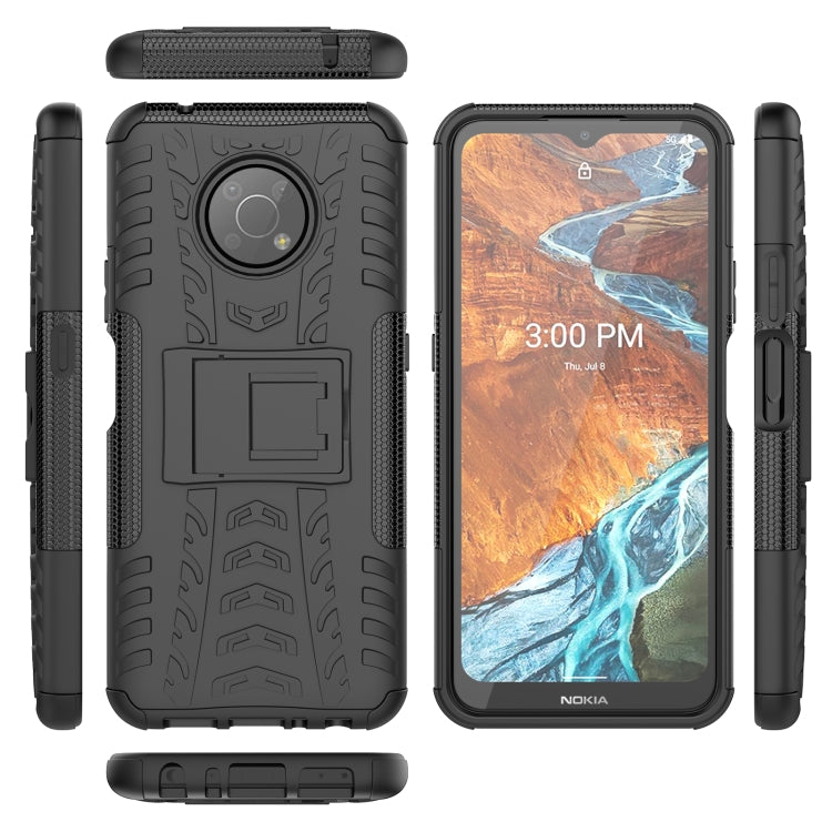 For Nokia G300 Tire Texture TPU + PC Phone Case with Holder