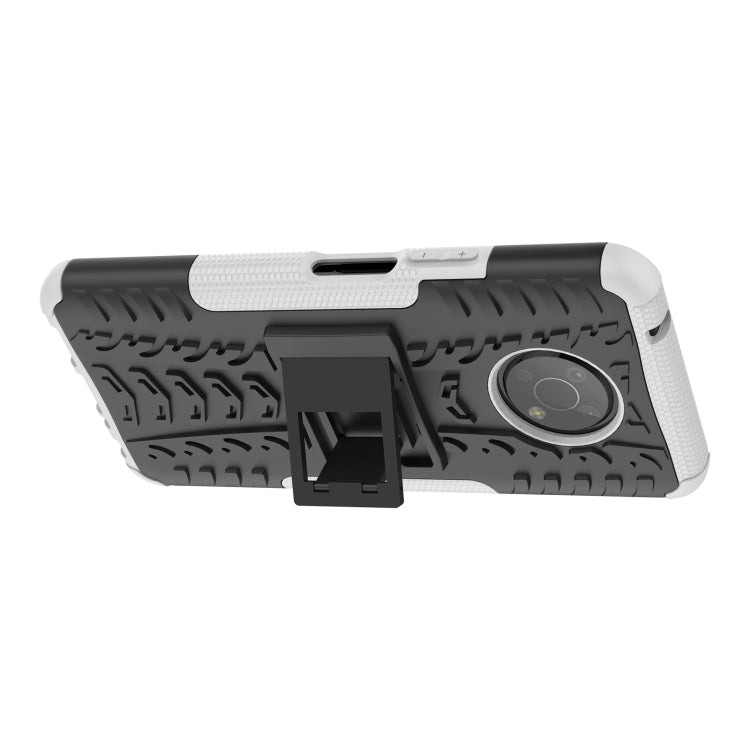 For Nokia G300 Tire Texture TPU + PC Phone Case with Holder