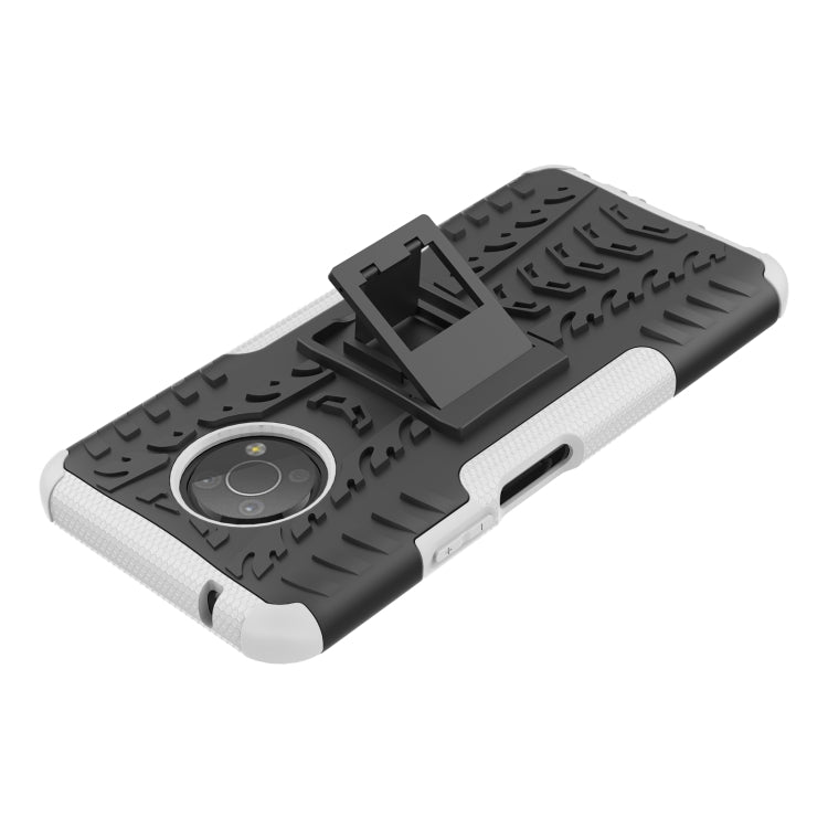 For Nokia G300 Tire Texture TPU + PC Phone Case with Holder