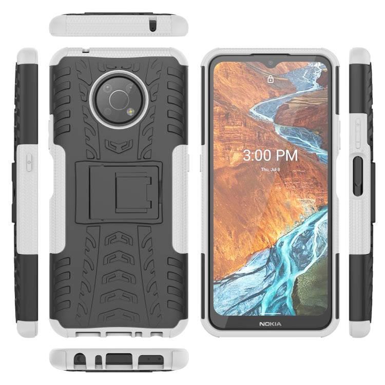 For Nokia G300 Tire Texture TPU + PC Phone Case with Holder