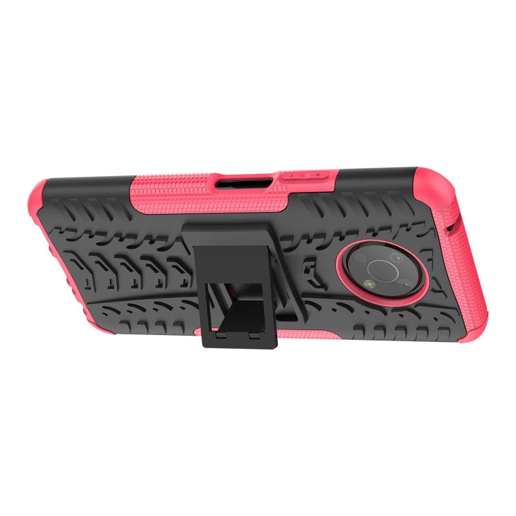 For Nokia G300 Tire Texture TPU + PC Phone Case with Holder