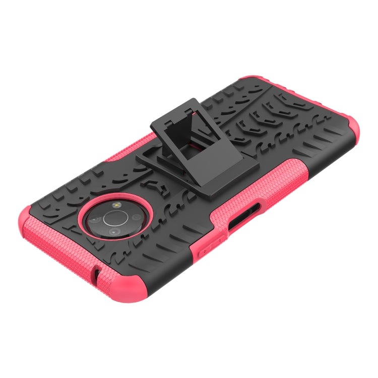 For Nokia G300 Tire Texture TPU + PC Phone Case with Holder