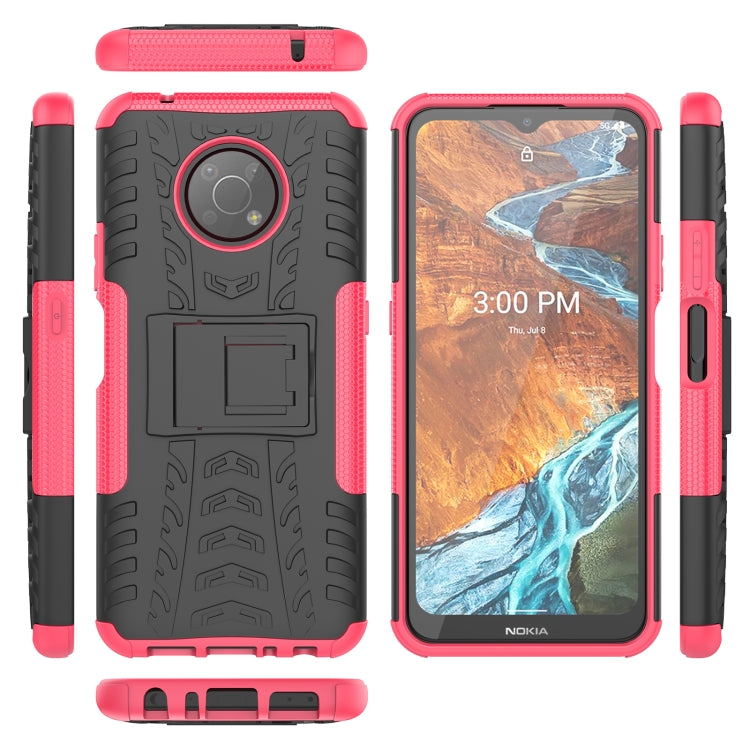 For Nokia G300 Tire Texture TPU + PC Phone Case with Holder