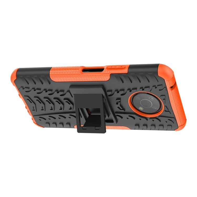 For Nokia G300 Tire Texture TPU + PC Phone Case with Holder