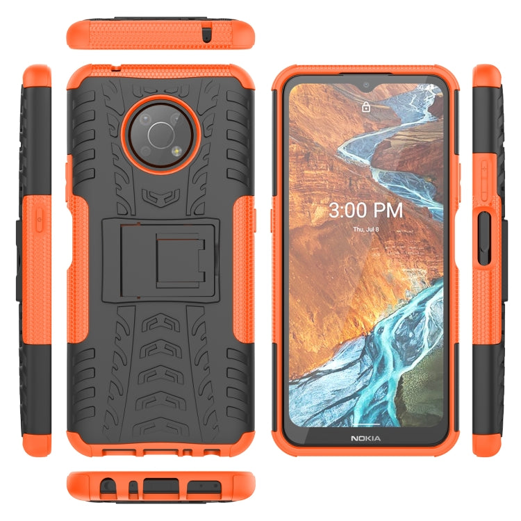 For Nokia G300 Tire Texture TPU + PC Phone Case with Holder