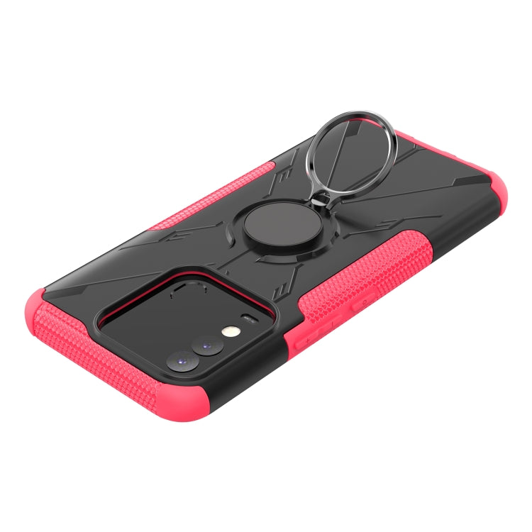 For Tecno Spark 8 Armor Bear Shockproof PC + TPU Phone Case with Ring Holder