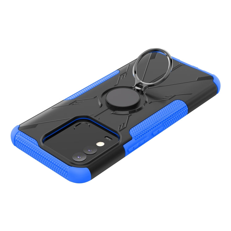For Tecno Spark 8 Armor Bear Shockproof PC + TPU Phone Case with Ring Holder