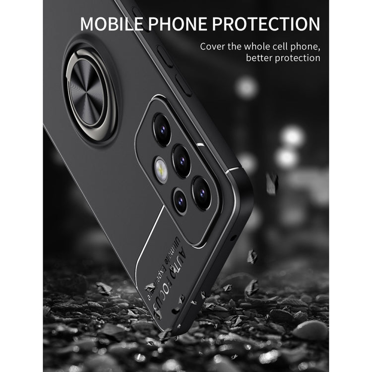 For Samsung Galaxy A33 5G Metal Ring Holder 360 Degree Rotating TPU Phone Case