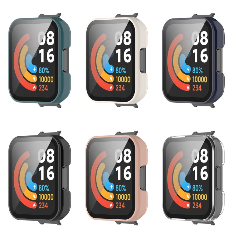 For Xiaomi Redmi Watch 2 PC + Tempered Glass Watch Protective Case