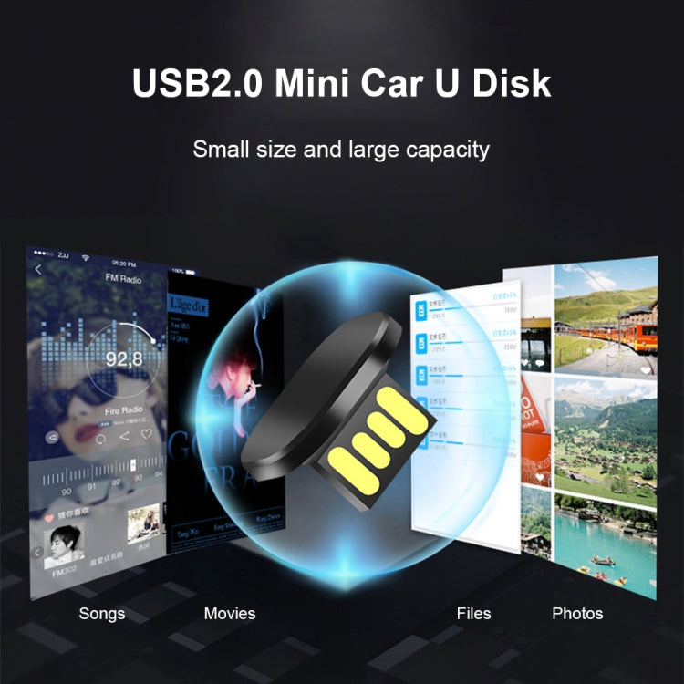 Car USB Interface Mini Metal U Disk, Capacity:32GB