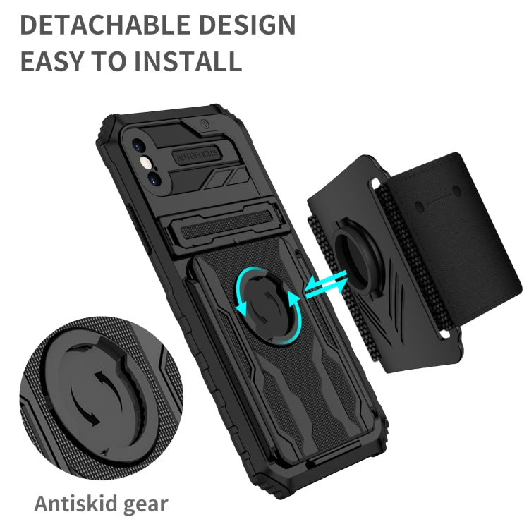 For iPhone XR Armor Wristband Phone Case