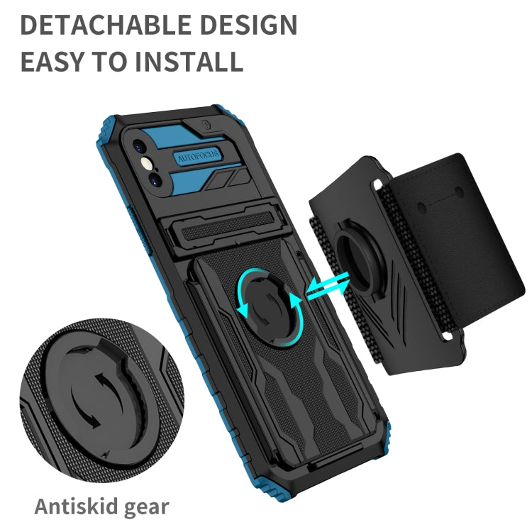 For iPhone XR Armor Wristband Phone Case