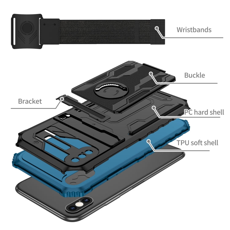For iPhone XR Armor Wristband Phone Case