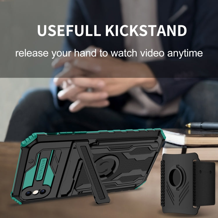 For iPhone XR Armor Wristband Phone Case