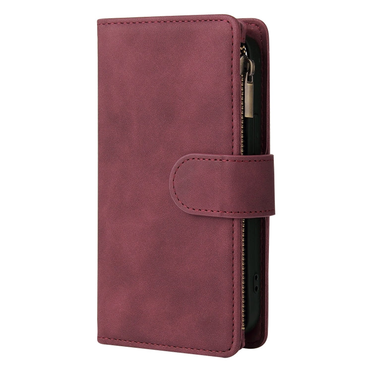 For iPhone 13 mini Multifunctional Phone Leather Case with Card Slot & Holder & Zipper Wallet & Photo Frame