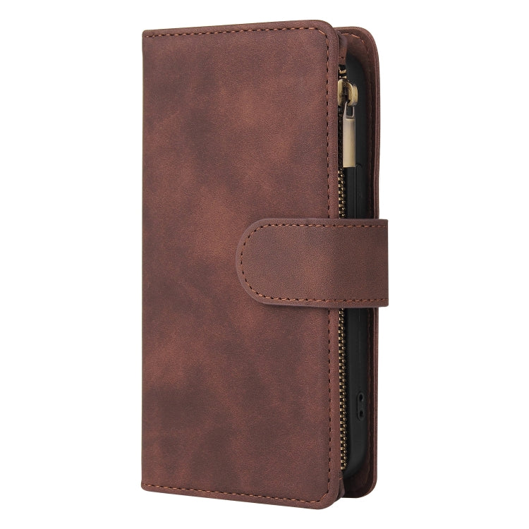 For iPhone 13 mini Multifunctional Phone Leather Case with Card Slot & Holder & Zipper Wallet & Photo Frame