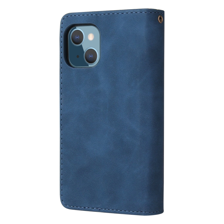 For iPhone 13 Multifunctional Phone Leather Case with Card Slot & Holder & Zipper Wallet & Photo Frame