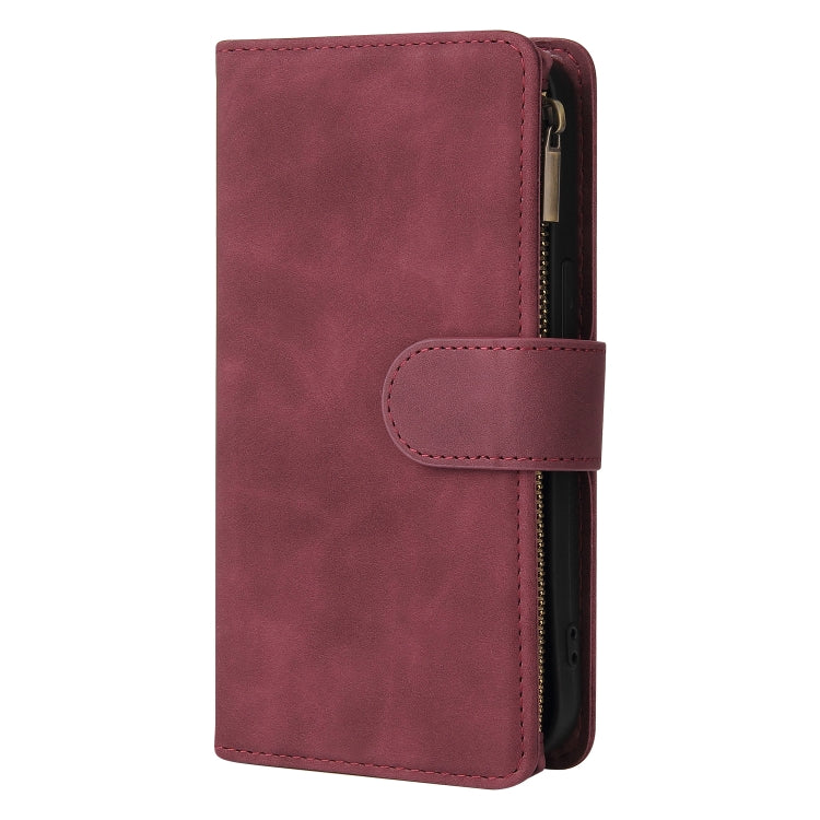 For iPhone 13 Pro Multifunctional Phone Leather Case with Card Slot & Holder & Zipper Wallet & Photo Frame