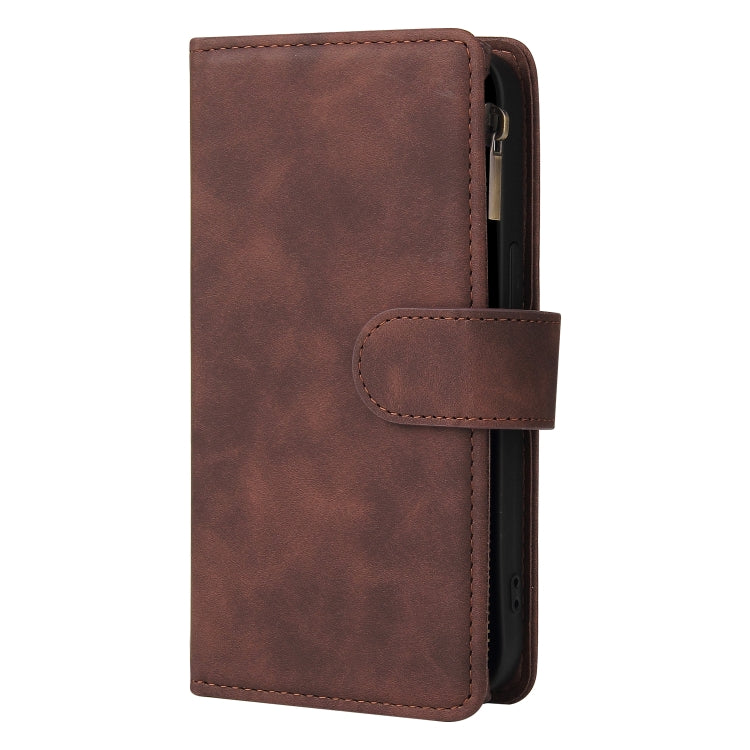 For iPhone 13 Pro Max Multifunctional Phone Leather Case with Card Slot & Holder & Zipper Wallet & Photo Frame