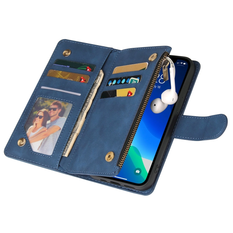 For iPhone 13 Pro Max Multifunctional Phone Leather Case with Card Slot & Holder & Zipper Wallet & Photo Frame