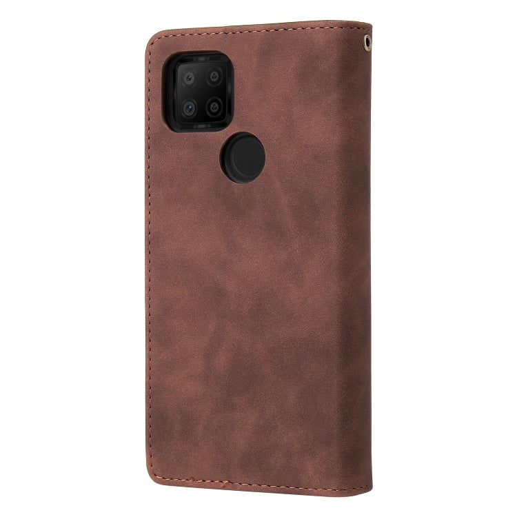 For Google Pixel 5a 5G Multifunctional Phone Leather Case with Card Slot & Holder & Zipper Wallet & Photo Frame