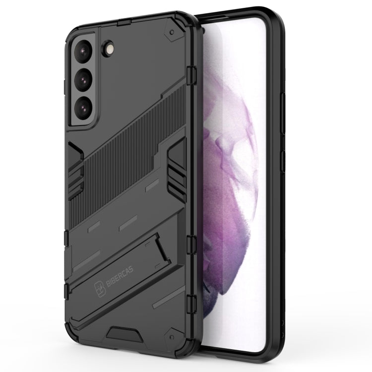 For Samsung Galaxy S22+ 5G Punk Armor 2 in 1 PC + TPU Shockproof Phone Case with Invisible Holder