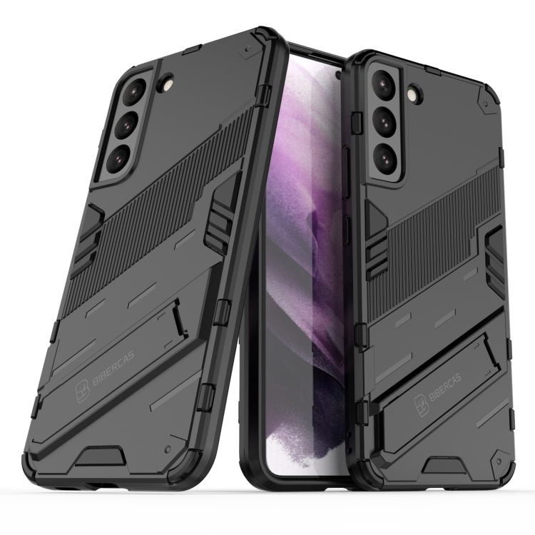 For Samsung Galaxy S22+ 5G Punk Armor 2 in 1 PC + TPU Shockproof Phone Case with Invisible Holder