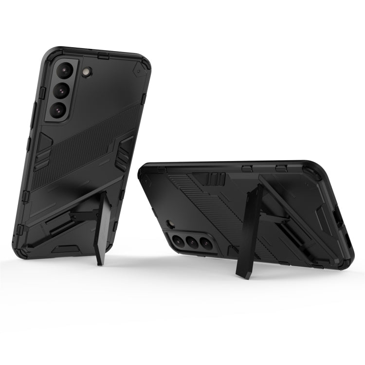 For Samsung Galaxy S22+ 5G Punk Armor 2 in 1 PC + TPU Shockproof Phone Case with Invisible Holder